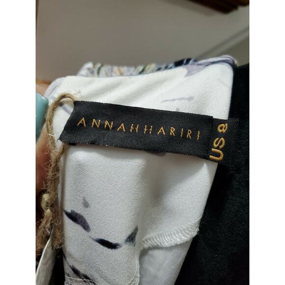 Ann Ahhariri Women Multicolor Polyester Round Neck Long Sleeve Maxi Dress Size 8 - Picture 9 of 11